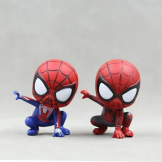 Figura de Marvel Spider-Man, modelo de los vengadores, adorno de Chasis de coche, decoración de escritorio de oficina, estatua de colección, accesorios de juguete, 8cm