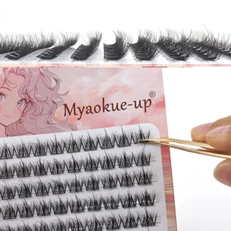 100 grupo 5D pestañas postizas esponjosas DIY grupos de pestañas gruesas CC Curl pestañas individuales tenues extensiones de pestañas herramientas de maquillaje