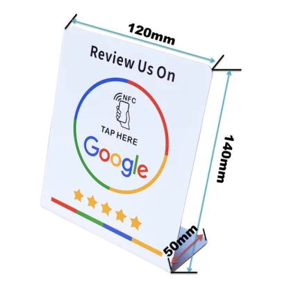 Revisión de Google Soporte NFC Pantalla de mesa Soporte de tarjeta NFC Tap Reivew us en Google Soporte NFC