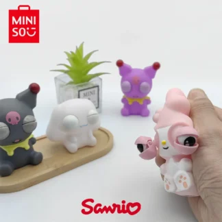 Miniso Sanrio Hello Kitty Kuromi Juguete antiestrés para aliviar los ojos y mirar, juguete de descompresión, muñeca antiestrés, regalo
