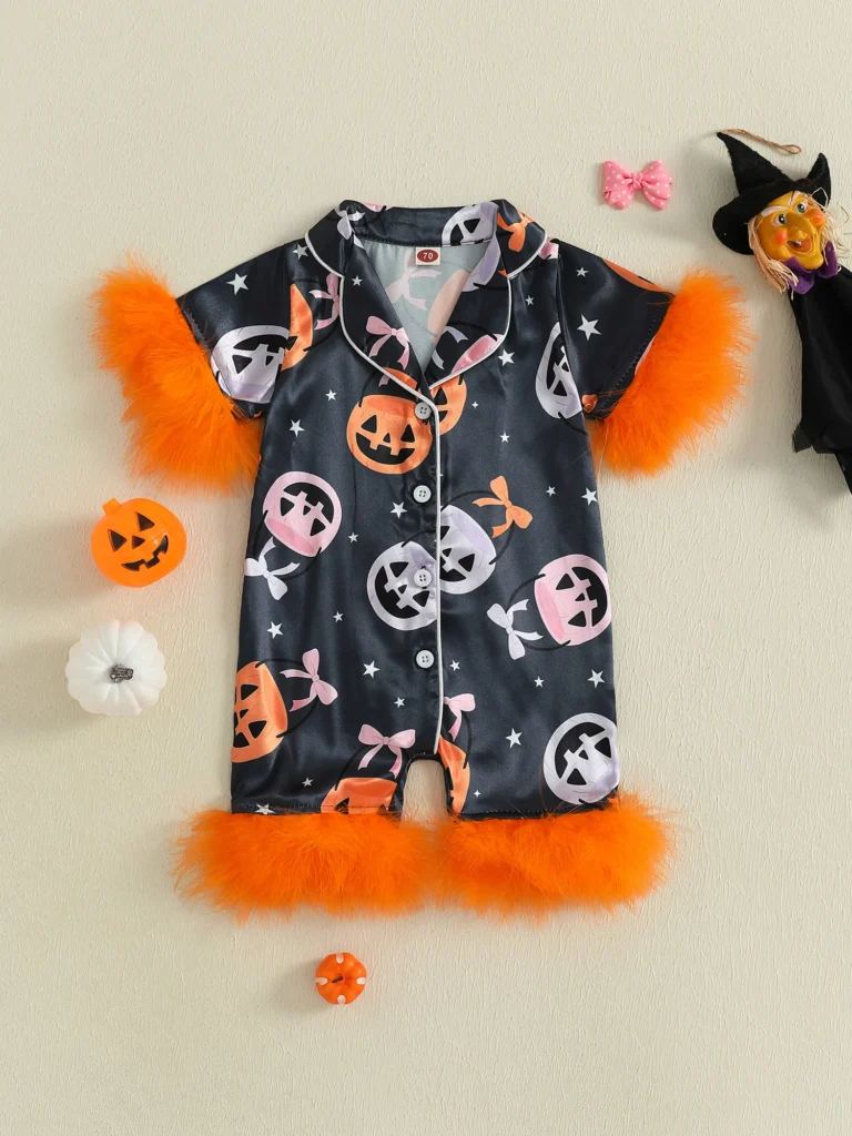 Pijama de Halloween para bebé, sombrero de fantasma a rayas, forro polar, manga larga, mameluco con cremallera, disfraz con pies