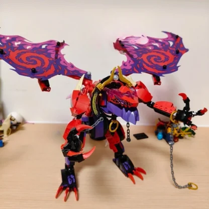 706 Uds Thunderfang dragón del caos Mech dragón juego de bloques de construcción arma de guerra Ninja modelo juguetes para niños regalo para adultos