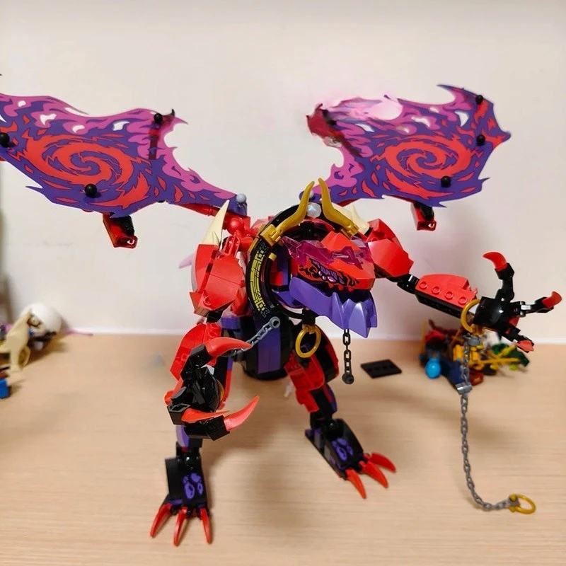 706 Uds Thunderfang dragón del caos Mech dragón juego de bloques de construcción arma de guerra Ninja modelo juguetes para niños regalo para adultos