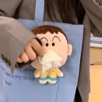 Nuevo crayón Shin-Chan Boochan figura de acción caja de pañuelos muñeca encantadora llavero divertido bolsa mochila colgante niños decoración