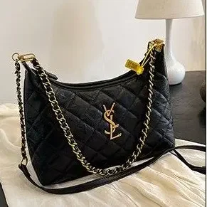2025 ¡Caliente! Bolso de nicho con cadena de rombos para mujer - Bandolera de hombro con bola de masa texturizada de alta gama