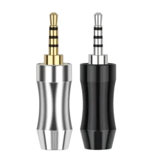 Conectores de Audio, enchufe de 2,5mm, 4 polos, conector Jack de 2,5mm, enchufe para auriculares, soldadura, auriculares HiFi, Cable, electrónica de consumo