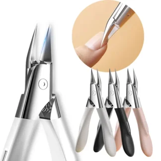 Cortauñas en ángulo, cortaúñas encarnadas para uñas gruesas, hoja curva inclinada, cortadores de uñas de acero inoxidable, herramienta de pedicura