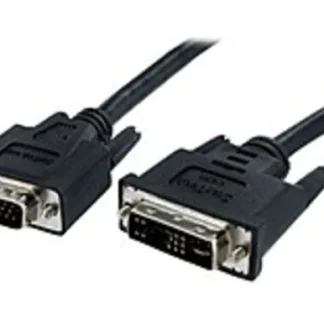 StarTech DVIVGAMM10 Cable de vídeo de 10 pies - 1 vídeo macho DVI-A de 17 pines, 1 VGA macho HD-15 de 15 pines - Negro