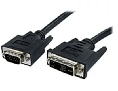 StarTech DVIVGAMM10 Cable de vídeo de 10 pies - 1 vídeo macho DVI-A de 17 pines, 1 VGA macho HD-15 de 15 pines - Negro
