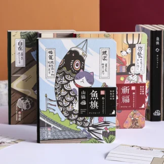 Cuaderno de tapa dura de gato de dibujos animados creativos, planificador de papel, diario mensual, Agenda anual, Bloc de notas, papelería de planificación escolar para estudiantes