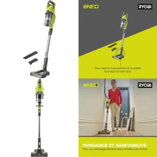 Aspirador de suelo inalámbrico con 30 succiones de airwatt, flujo de aire de 820 l/min, boquilla de 24 cm de ancho para una limpieza potente