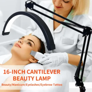 Lámpara de media luna de 16 pulgadas, lámpara de belleza, lámpara de uñas bordada, Led de belleza en forma de U, salón de belleza, luz de relleno de Hospital, lámpara de mesa