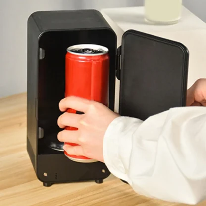 Mini nevera portátil, Enfriador de café, agua, leche y calentador, para dormitorio, coche, ordenador portátil, PC