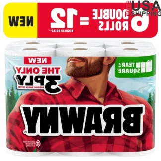 Toallas de papel cuadradas de 3 capas, 6 rollos dobles, absorción de fuerza Superior, limpieza duradera de tamaño, versátil, ecológica