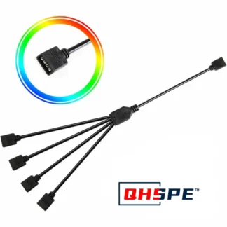 Cable de placa base sincronizada 4 pines 12V RGB 3 pines 5V ARGB 1 a 2/1 a 3/1 a 4/1 a 5 Cable de extensión dividido múltiple