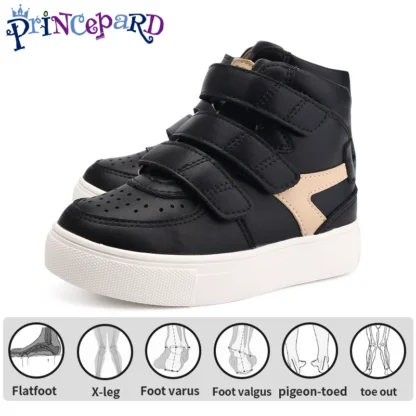 Zapatos ortopédicos para niños y niñas, pies planos apoyados por arco, zapatos deportivos de ocio correccional para caminar en blanco y Rosa, zapatos escolares con correas ajustables