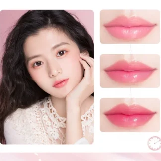 Lápiz labial hidratante de gelatina de cristal degradado cambia de color con temperatura lápiz labial moda belleza maquillaje cosméticos 1 Uds