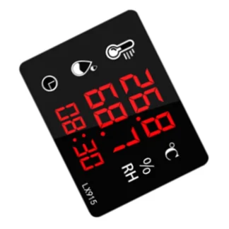 B04C-termómetro Digital de temperatura y humedad pantalla de tiempo pantalla LED de doble uso alta precisión LX915