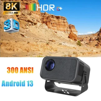 Proyector Android 13 compatible con 8K 1080P Wifi 6 BT5.0 proyector Audio proyector de cine en casa 300 ANSI proyector inteligente 1GB 8GB