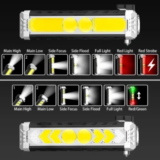 Potente linterna LED F5, linterna de cono de seguridad recargable por USB, accesorio magnético para exteriores, luz de trabajo portátil de mano