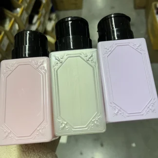 Botella dispensadora de uñas con prensa, bomba vacía de 200ML, flores Retro, removedor de esmalte a presión líquida, limpiador, herramientas de manicura de plástico * TB, 1 ud.