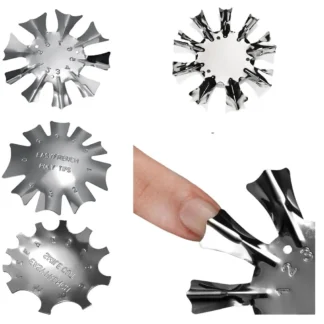 Cortador de uñas con borde de línea francesa fácil, plantilla con forma de sonrisa, estilo recortador