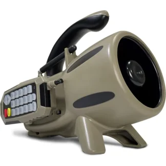 Más de 300 llamadas de depredadores: ideal para la caza de coyote, la caza de volúmenes y toda la caza de depredadores. Alcance remoto de 300 yardas.