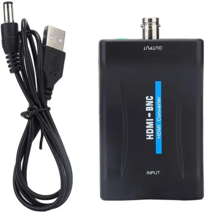 Adaptador convertidor de vídeo HDMI a BNC, conector coaxial hembra, caja compuesta con salida de Audio de 3,5mm para DV Full HD