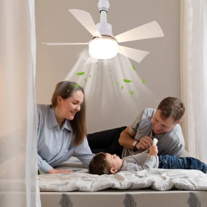 Ventilador de techo con luz, ventilador de techo con enchufe de Control remoto, ventilador de techo de 3 colores de luz, ventilador de luz LED para sala de estar y dormitorio