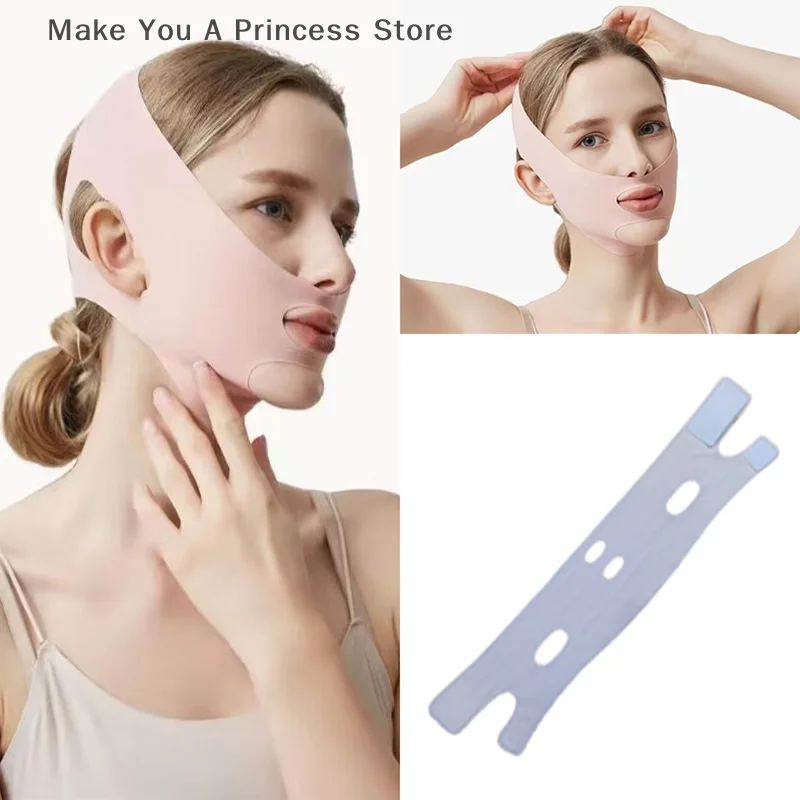 Vendaje adelgazante para mujer, banda de Estiramiento Facial, moldeador de línea en V, cinturón para levantar mejillas y barbilla, correa de masaje Facial, herramientas de belleza para el cuidado de la piel