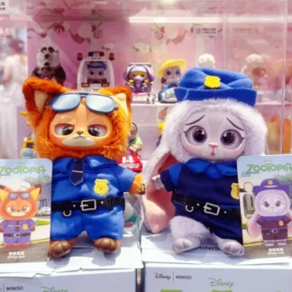 Figuras de vinilo de la serie Zootopia genuina, llavero de juguete de Anime Nick & Judy, caja ciega, conjunto de regalo, caja ciega coleccionable de moda, regalo de juguetes