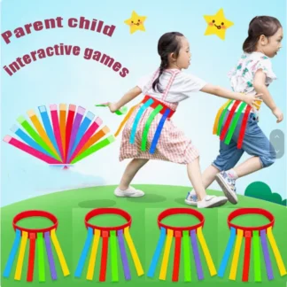 Cinturones de juego de persecución para niños y niñas, cintas, juego de cola interactivo para actividades deportivas al aire libre, desarrollo de trabajo en equipo y familia Fu