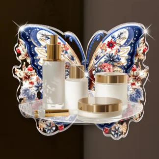 Estante esquinero para pintura de diamantes de mariposa, estante de almacenamiento, estante de exhibición de esquina de arte de diamante acrílico para decoración de habitaciones