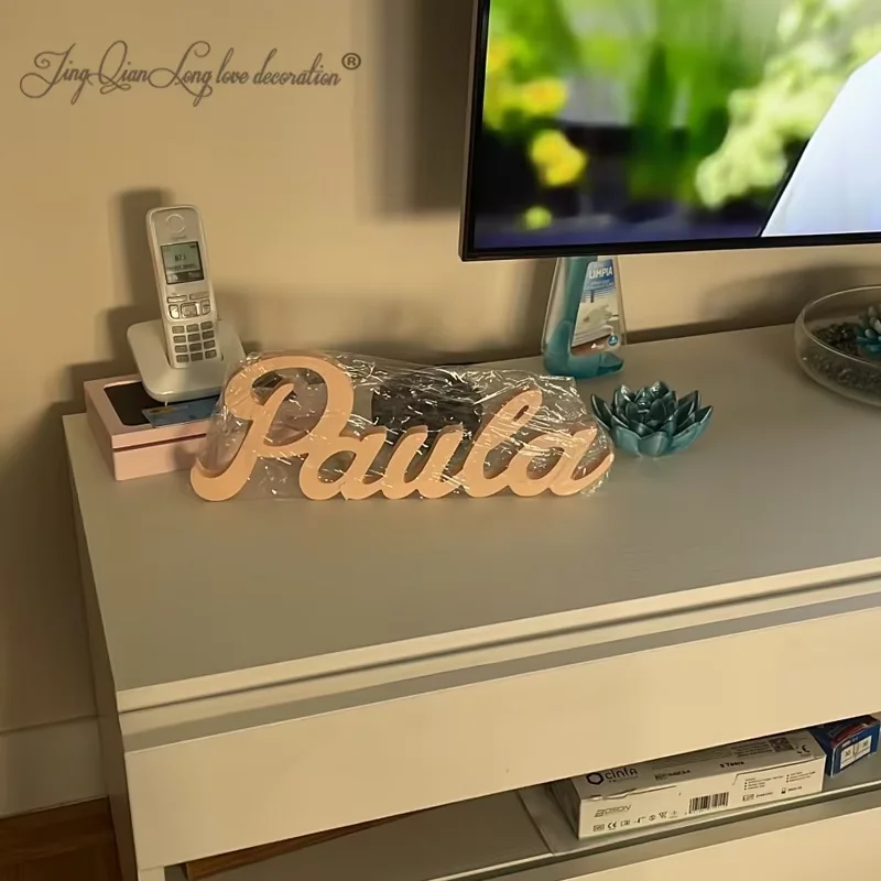 Letrero de madera personalizado con nombre, arte de pared SCRIBLE FONT, letrero personalizado con nombre de bebé para guardería, letrero con nombre para dormitorio de niños