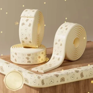 Cinta de doble cara para bebé, tira anticolisión, cubierta protectora para esquina de mesa de dibujos animados sin rastro, color rosa suave