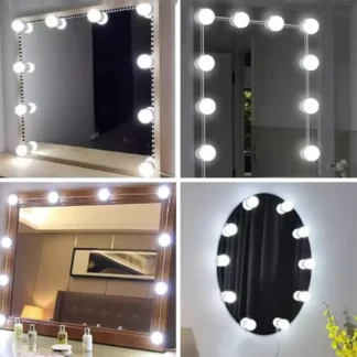 Bombillas LED desmontables, lámpara para espejo de maquillaje profesional, alimentación USB, luz para espejo cosmético, tocador de Hollywood, luces LED de tocador