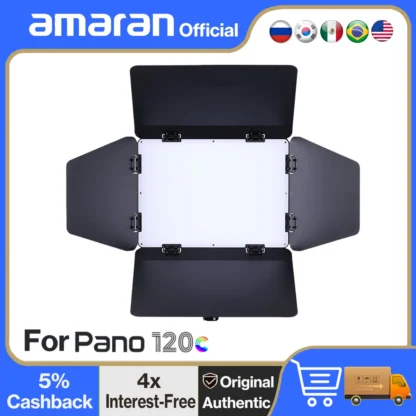 Amaran Barndoors Pano 120c Puertas de Granero Placa de Difusión de extracción de diseño de 4 hojas para panel de luz Amaran Pano 120c