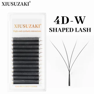 XIUSUZAKI 4D W en forma de floración automática ventiladores prefabricados extensiones de pestañas luz suave Natural pestañas individuales altas