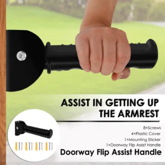 Manija de asistencia abatible para puerta, barra de agarre plegable, antideslizante, mango de soporte de asistencia para escaleras extendida, empuñaduras de seguridad para personas mayores