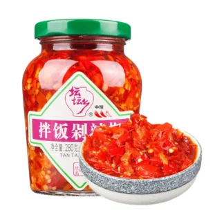 [6 paquetes] salsa de chile picada de arroz mixto tantanxiang, 9,8 oz * 6 paquetes