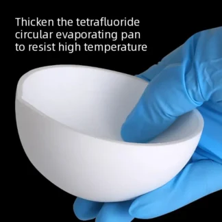 Plato de evaporación de politetrafluoroetileno Plato de evaporación de tetrafluoroetileno Bandeja de fondo redondo resistente a ácidos y álcalis 50/100/150ml