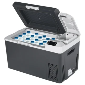 Vibekio-refrigerador portátil para coche, 12V, 23L, Control por aplicación, refrigerador para coche, congelador, batería utilizable para acampar, viajar, RV, camión