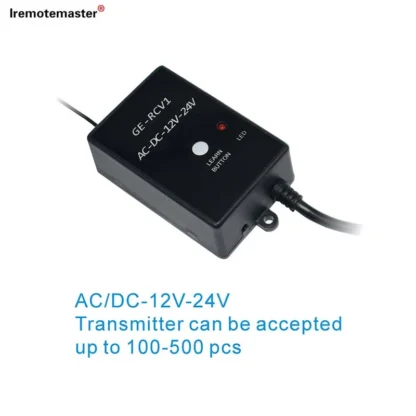 Receptor de control remoto inalámbrico de 433,92 mhz para abridor de puerta, GE-RCV1, 12V-24V
