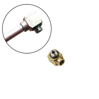 Conector de soldadura de codo M5, tubo de cobre de 4mm OD, cilindro de aceite hidráulico para piezas de coche de remolque RC 1/12