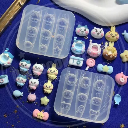 1 unidad de bola de helado, molde acrílico 3D Tamagotchi, decoraciones artísticas para uñas, ala de caramelo, diseño DIY, molde de silicona para decoración de uñas