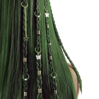 28 Uds. Anillo para el pelo calado de mariposa, cerraduras para rastas, Clips para puños de Metal, cuentas para rastas, tubos trenzados para el cabello de varios estilos dorados y plateados