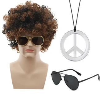 Venta caliente peluca punk Halloween COS Disco Rock cubierta personalizada explosiva cabeza peluca