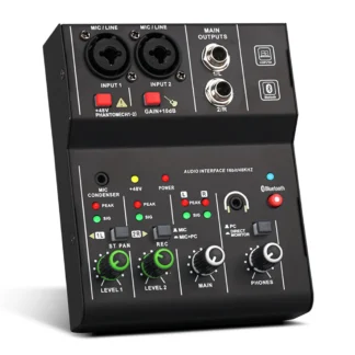 Opciones de entrada flexibles para músicos Grabación de audio profesional 20 * 15 * 7 cm Estudio de grabación Opciones de entrada versátiles