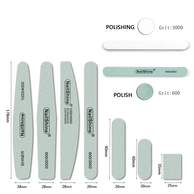 Limas de uñas (20 piezas), tableros de esmeril de grano 600/3000, lima de uñas para uñas naturales y uñas acrílicas, lima de uñas profesional