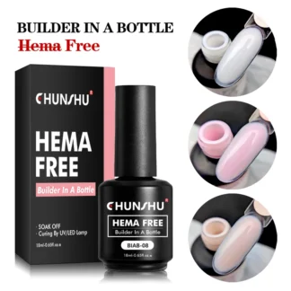 CHUNSHU HEMA Free Builder Gel de uñas en una botella 18ml extensión blanca lechosa Gel UV de construcción geles semipermanentes de grosor medio